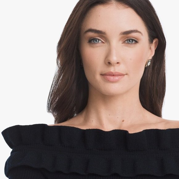 WHBM Off-The-Shoulder Ruffle Sweater - Picture 3 of 9